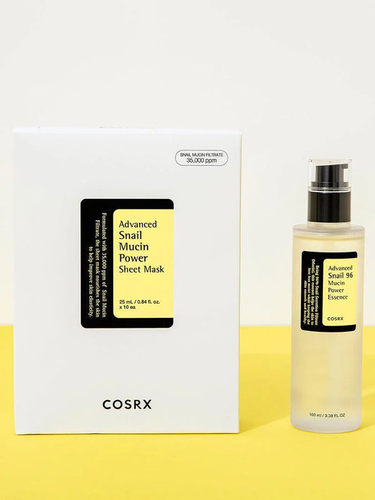 COSRX Advanced Snail Mucin Power Sheet Mask box of 10 sheets – hydrating Korean face mask