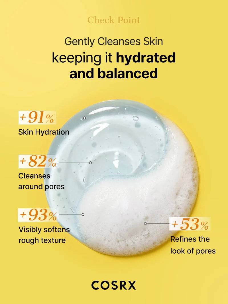 COSRX Snail Mucin Gel Cleanser gently cleanses while keeping skin hydrated and balanced