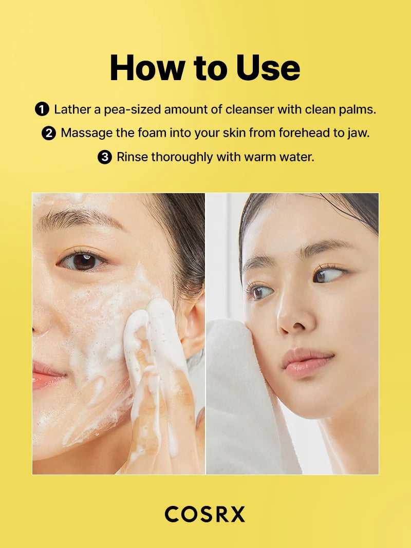 How to use COSRX Advanced Snail Mucin Gel Cleanser – lather, massage and rinse
