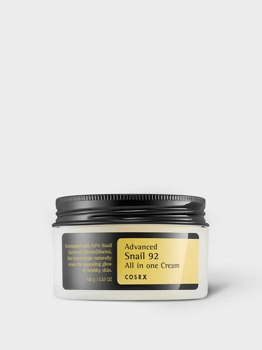 COSRX Advanced Snail 92 All in One Cream jar – Korean snail mucin moisturizer for dry skin