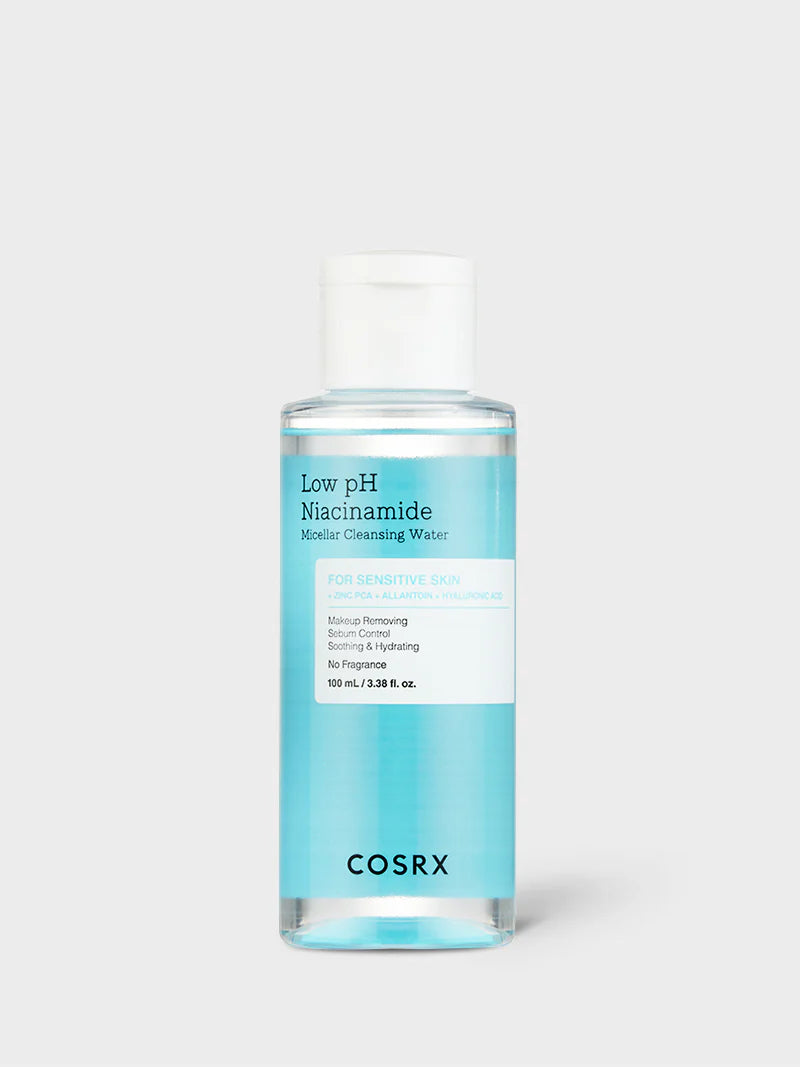 COSRX Low pH Niacinamide Micellar Cleansing Water 400ml bottle – gentle makeup remover