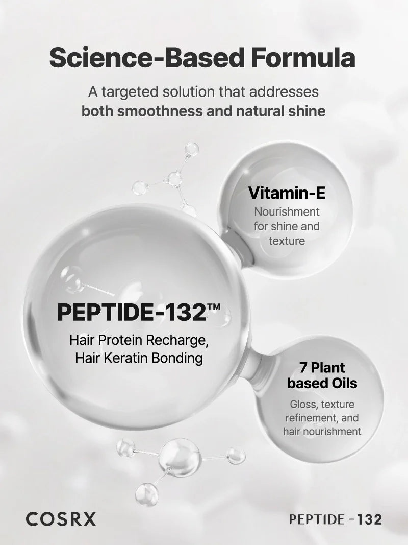 تركيبة سيروم الزيت كوزركس PEPTIDE-132 العلمية – ببتيدات وفيتامين E وزيوت نباتية
