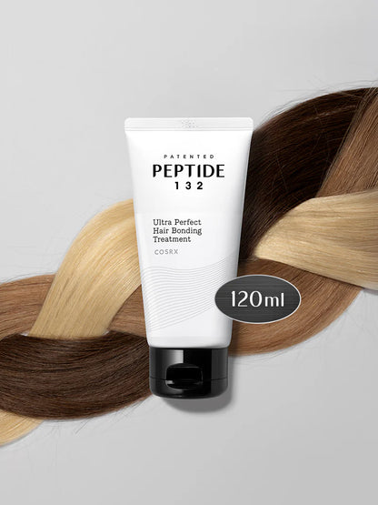 أنبوب علاج الربط كوزركس PEPTIDE-132 بحجم 120 مل مع شعر ناعم – ماسك ببتيد للشعر التالف