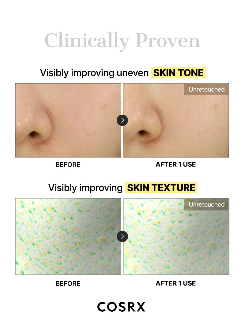 COSRX Snail Mucin Hydrogel Mask clinically proven improvement in uneven skin tone and texture