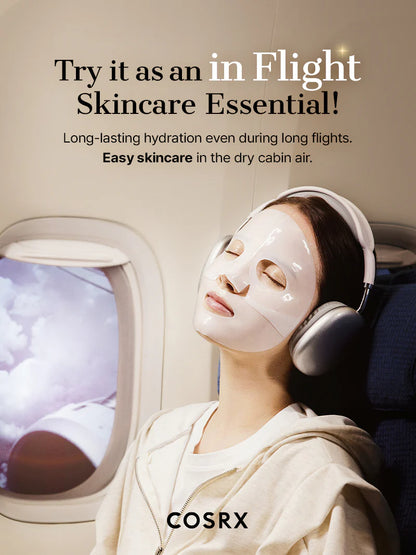 COSRX Snail Mucin Hydrogel Mask in-flight skincare essential for dry skin while travelling