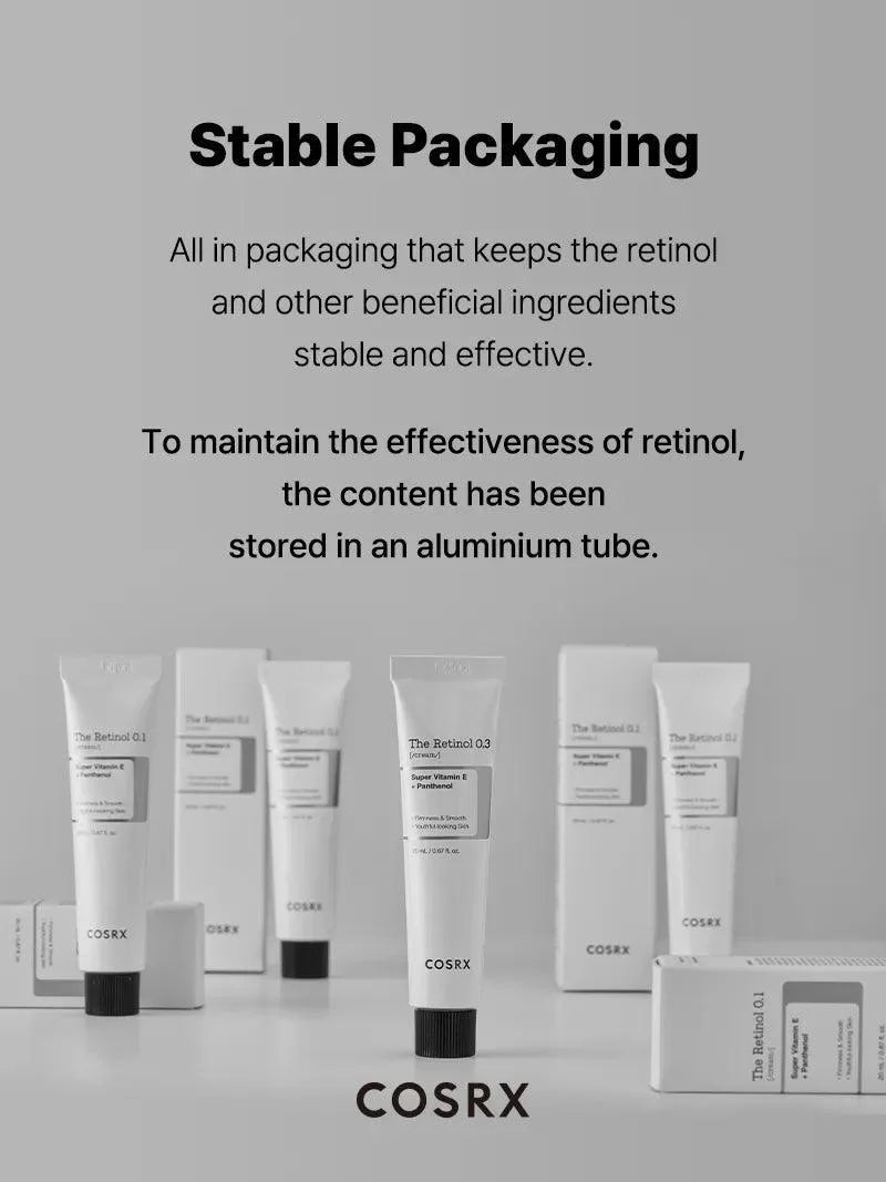 عبوة ألمنيوم ثابتة لريتينول كوزركس