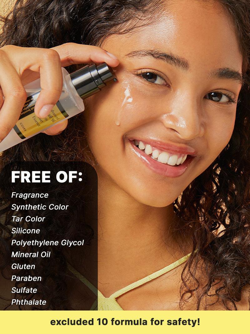 Woman applying COSRX Snail 96 Mucin Power Essence – free of fragrance, parabens and sulfates