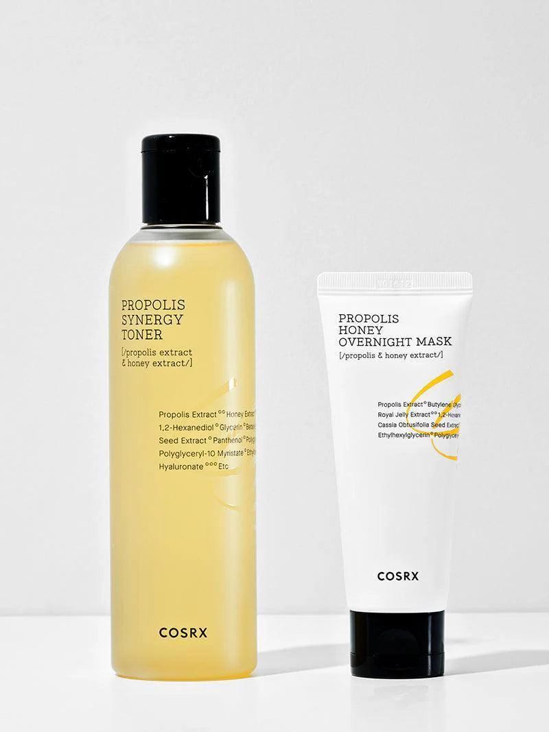 COSRX Full Fit Propolis Synergy Toner with Propolis Honey Overnight Mask