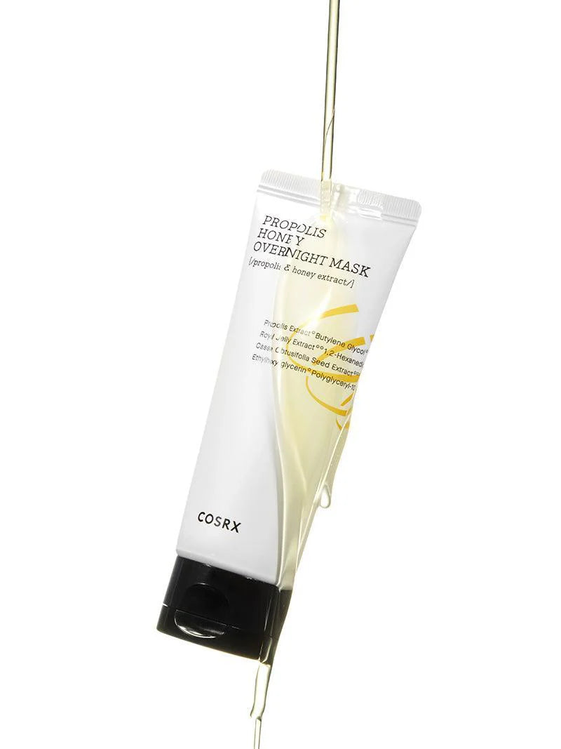 COSRX Full Fit Propolis Honey Overnight Mask with honey dripping – nourishing sleeping mask