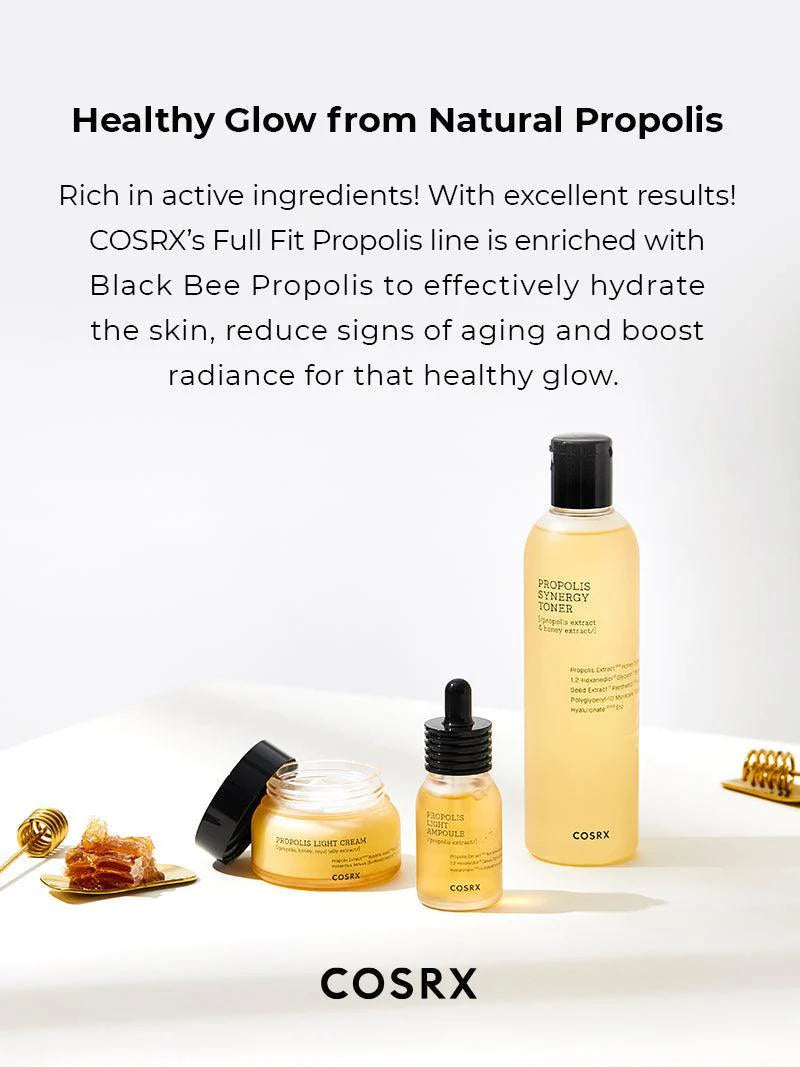 COSRX Full Fit Propolis line – healthy glow from natural black bee propolis