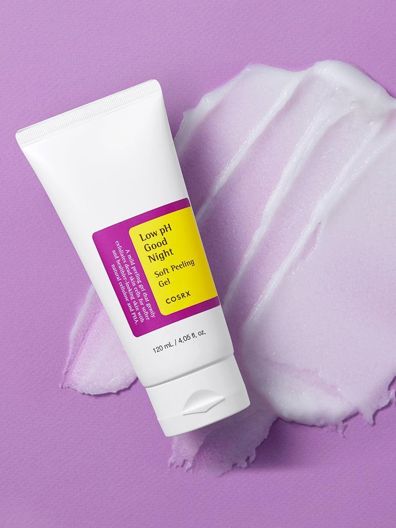COSRX Low pH Goodnight Soft Peeling Gel tube with gel texture