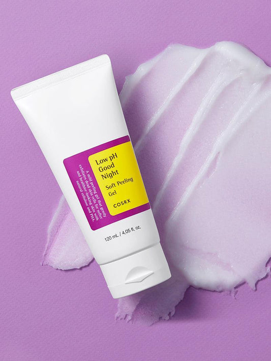 COSRX Low pH Goodnight Soft Peeling Gel tube with gel texture