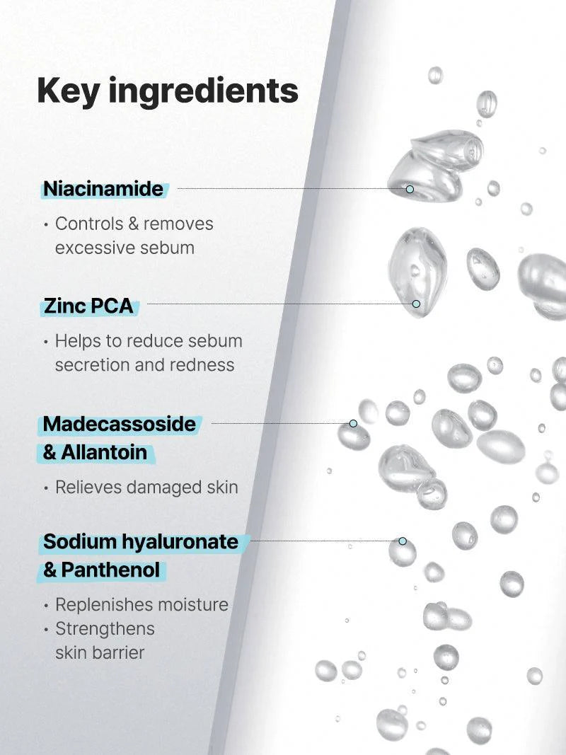 COSRX Niacinamide Micellar Cleansing Water key ingredients – niacinamide, zinc PCA, allantoin, panthenol