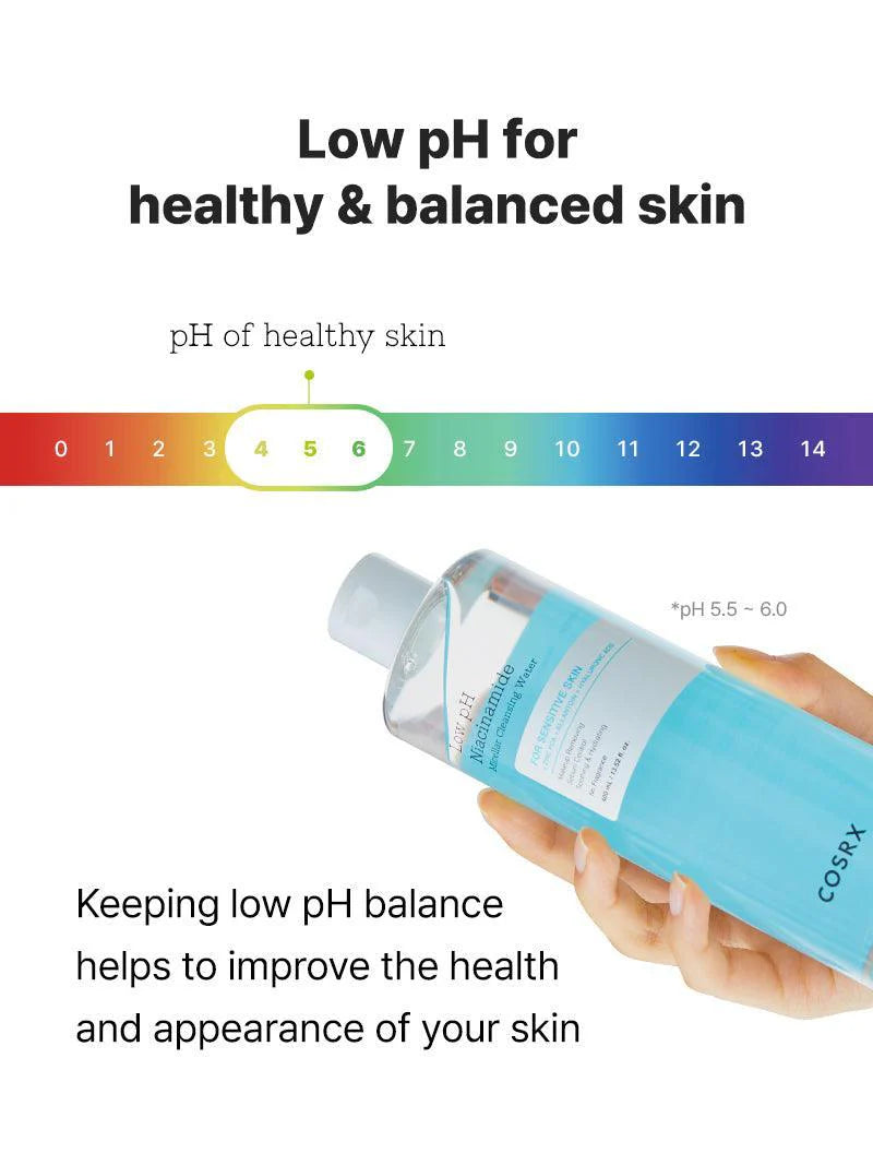 COSRX Low pH Micellar Cleansing Water for healthy, balanced skin pH